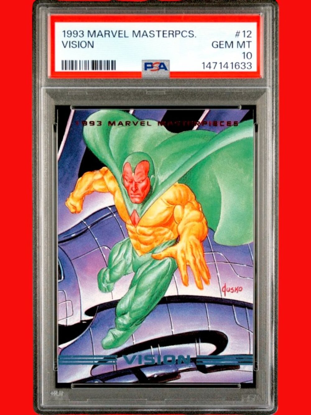 1993 Marvel Masterpieces 12 Vision PSA 10